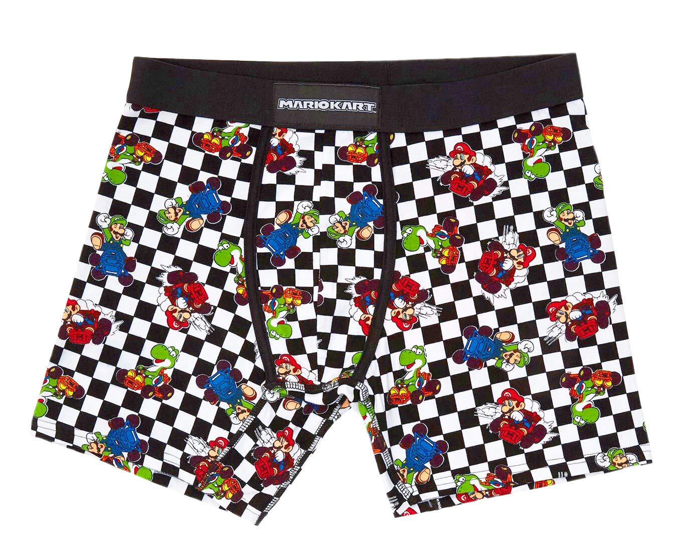 Men's Video Game Print Boxer Briefs, Black/White, XX-Large