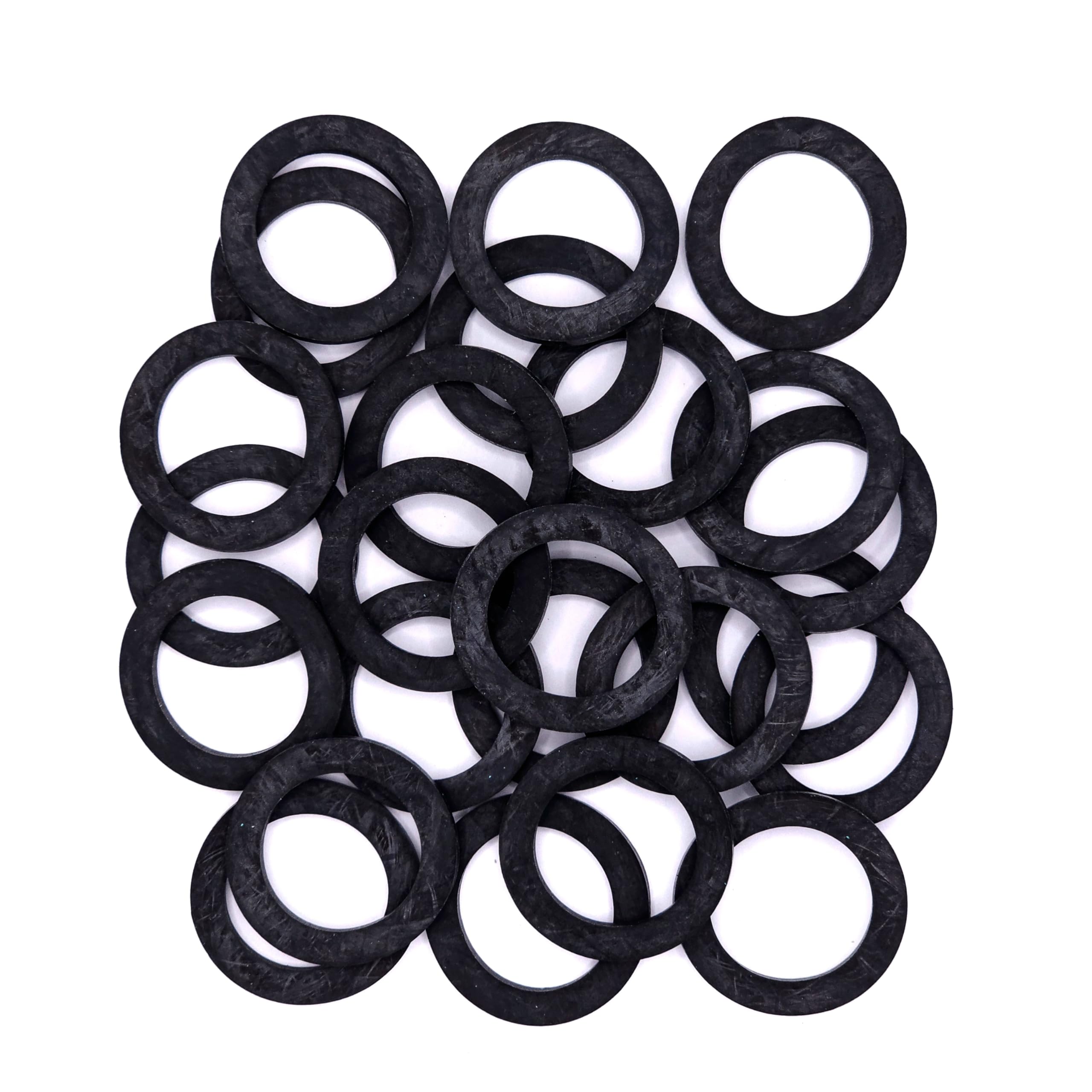 Guarnizione Piana in Gomma 1 Pollice Speciale (30 x 21 x 2 mm) – Confezione da 25 – Tenuta Affidabile per Impianti Idraulici e di Riscaldamento - da -20 °C a +70 °C