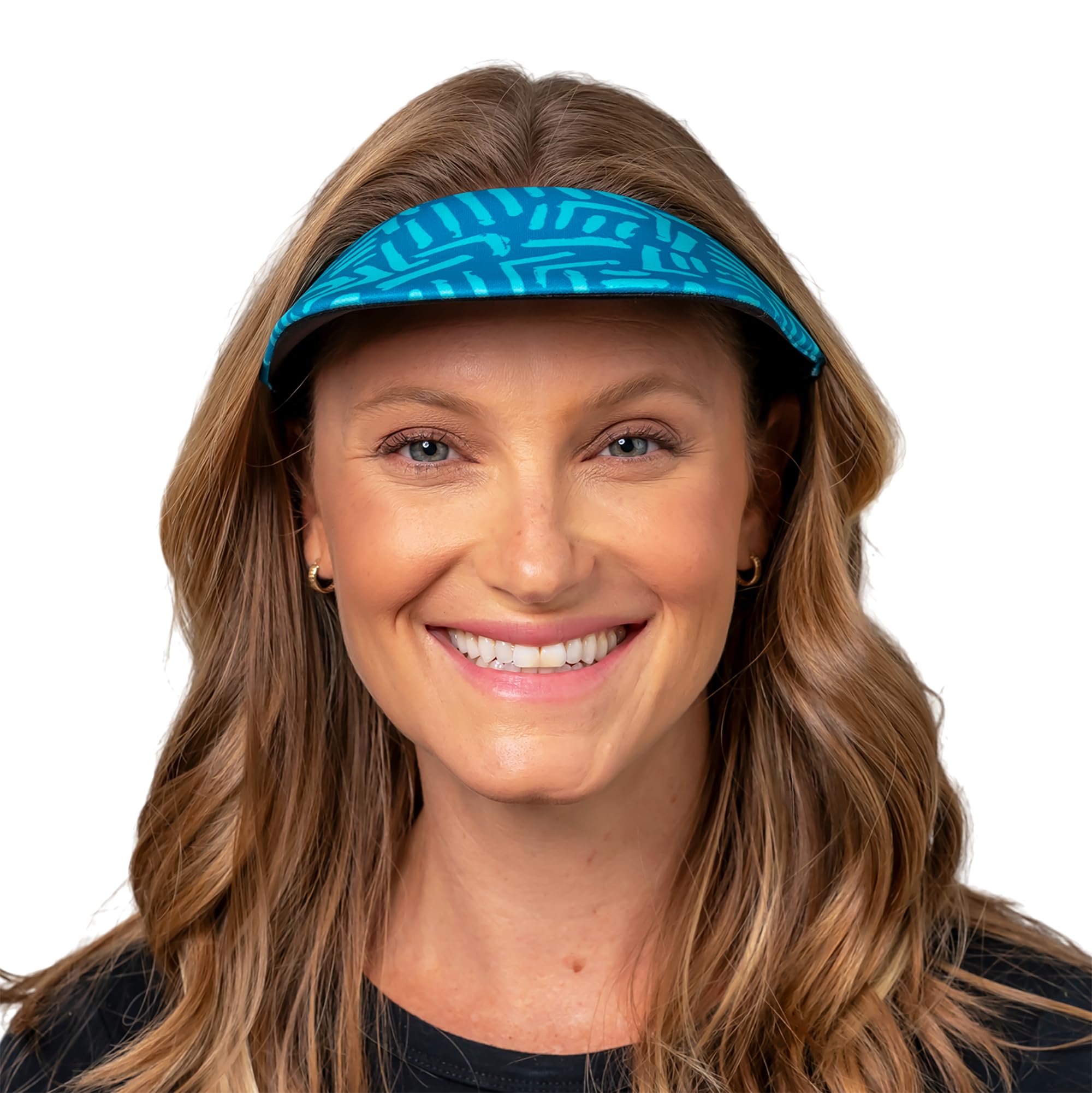 No Headache Women’s Sun Visor Square Brim Sun Visor Golf Visor Tennis Visor, Tribal Marine