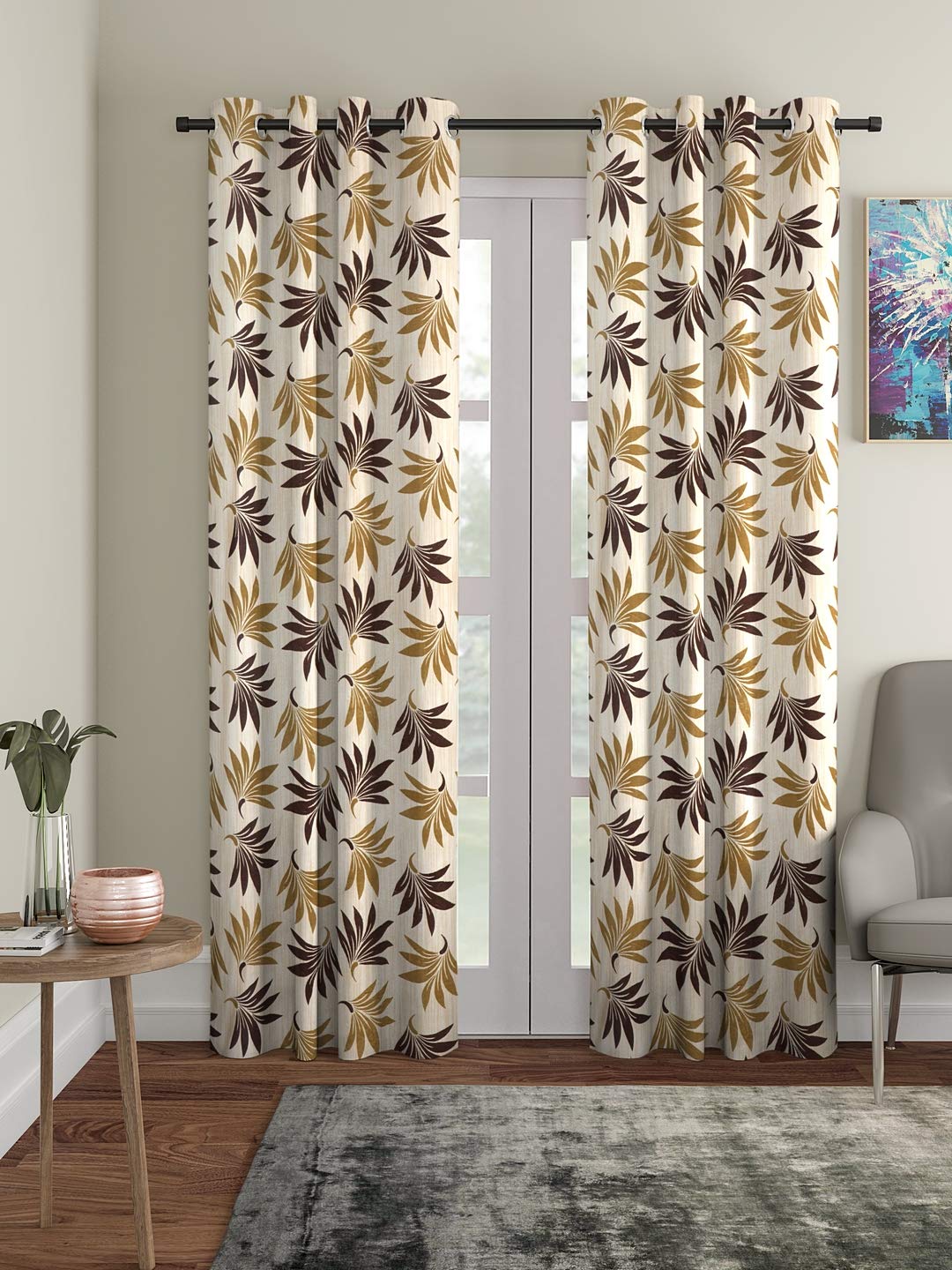 See full amazon price history chart for Cortina 2 Piece Floral Design Panel Eyelet Polyester Door Curtains - 7 Feet, Brown Cortina 2 Piece Floral Design Panel Eyelet Polyester Door Curtains - 7 Feet, Brown (B07TJ8Z2VZ) Amazon Price History, Amazon Price Tracker