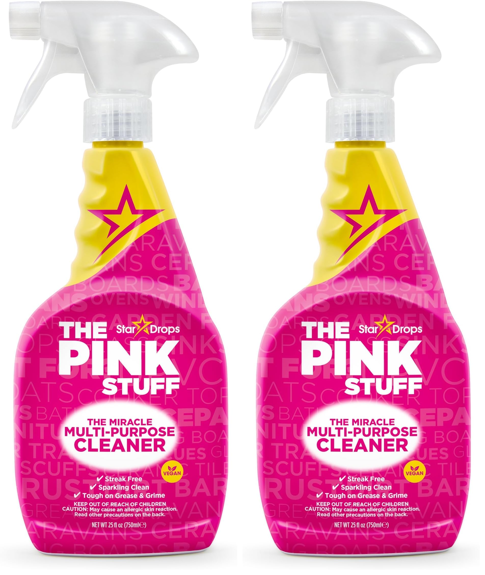 Stardrops - The Pink Stuff Miracle Multi-Purpose Cleaner – Removes Grease, Grime, and Stains on Kitchens, Bathrooms, Floors, and More (Pack of 2)