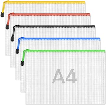 A4 Plastic Wallets File Folder Zip Lock Bag Document Wallet File Zipper Bag