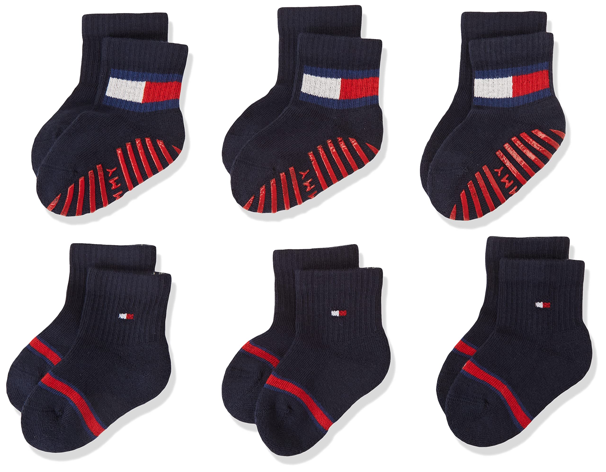 Tommy Hilfiger Unisex Baby CREW SOCK, Navy, 15 UK