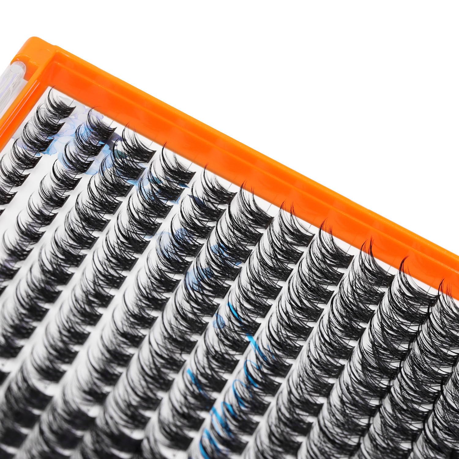 Large Pack Wide Stem Cluster Eyelashes Kit 2 in 1 Bond&Seal+ 1pcs Tweezer D Curl Mix10-18mm Individual False Eyelashes 5D Volume DIY Eye Lashes Extensions (M01-M02-10-12-14-16-18MM)