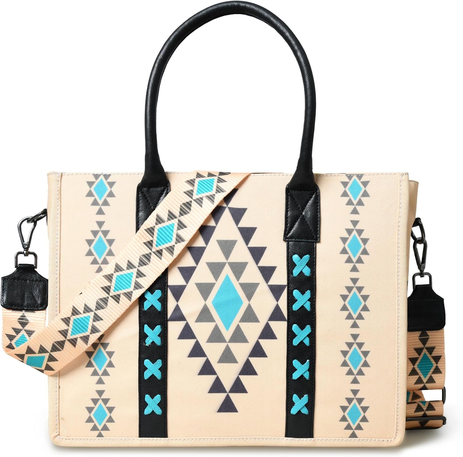 Canvas Tote Bag for Women with Zipper | Large Stylish Shoulder Bag | Crossbody Handbag for Work, Travel, College, Office