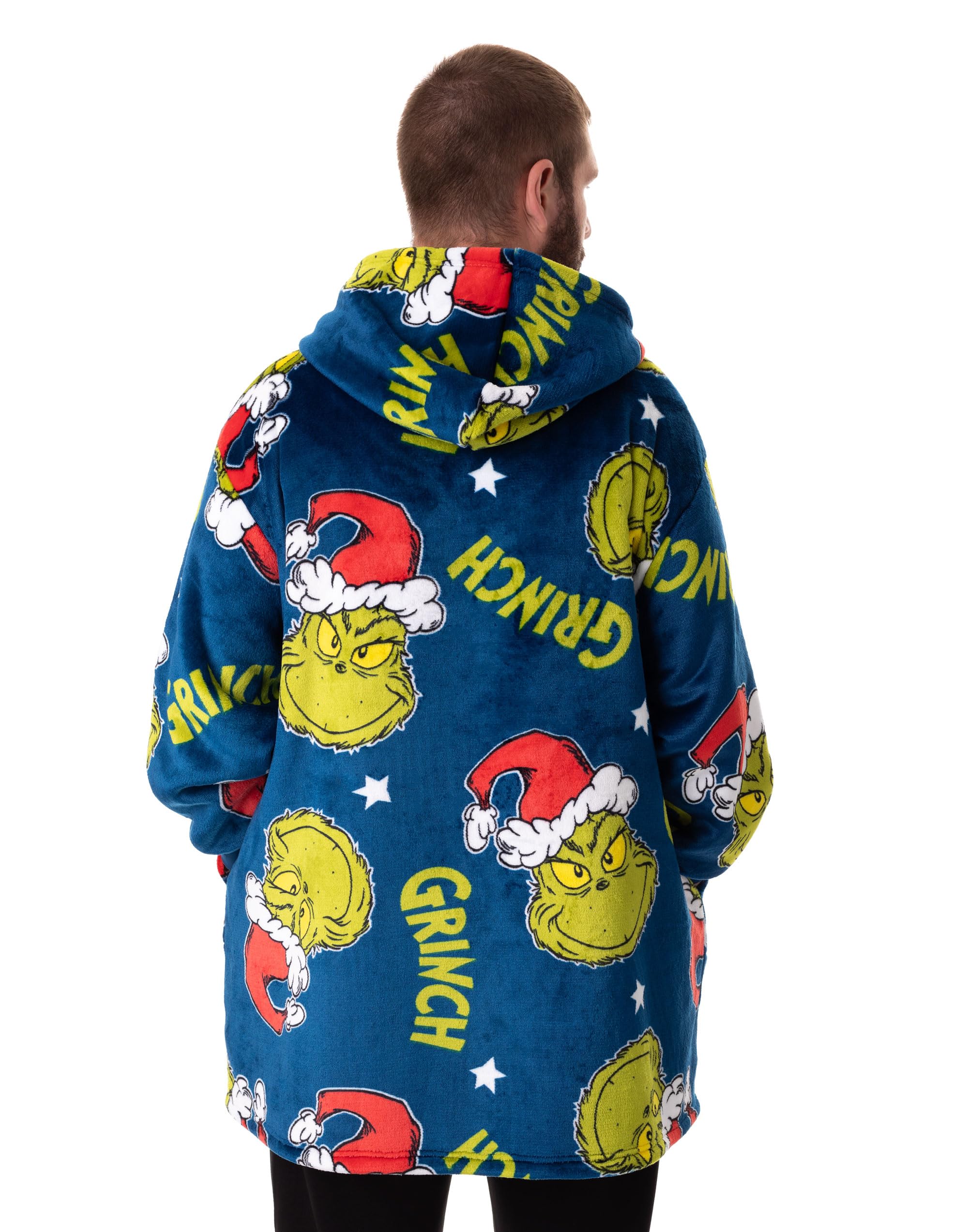 The Grinch Adults Wearable Blanket Hoodie, Multicoloured - Image 3