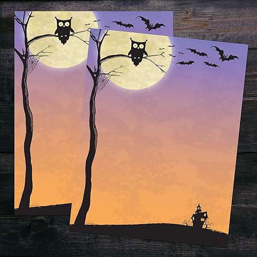 Miniatura 4 de Great Papers! Membrete y papel de impresora de remolinos de araña de Halloween, papelería imprimible, 80 hojas, 8.5 x 11 pulgadas (2014063)