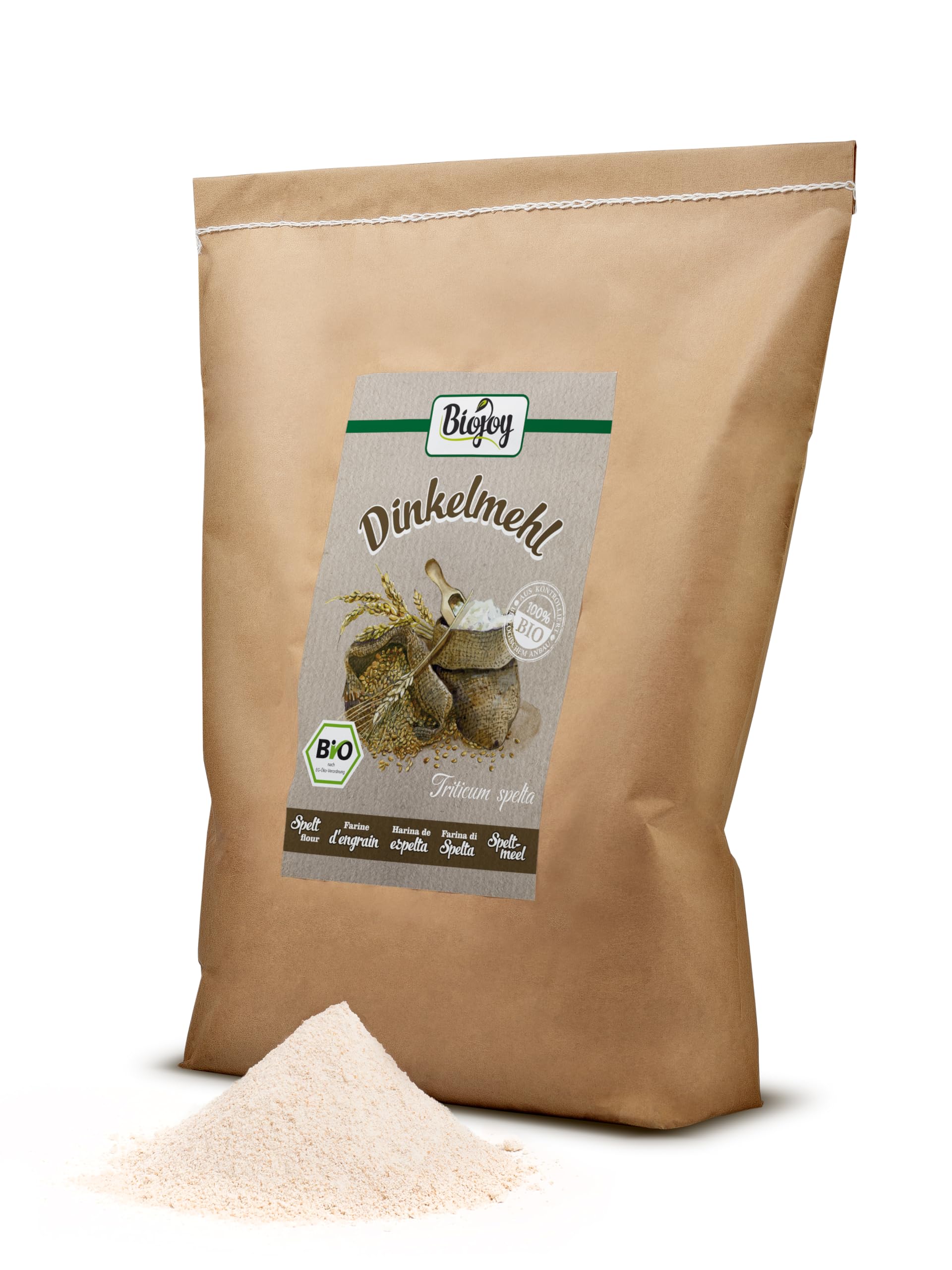 Biojoy Farine d’Epeautre BIO (5 kg), naturelle et pure, sans additifs