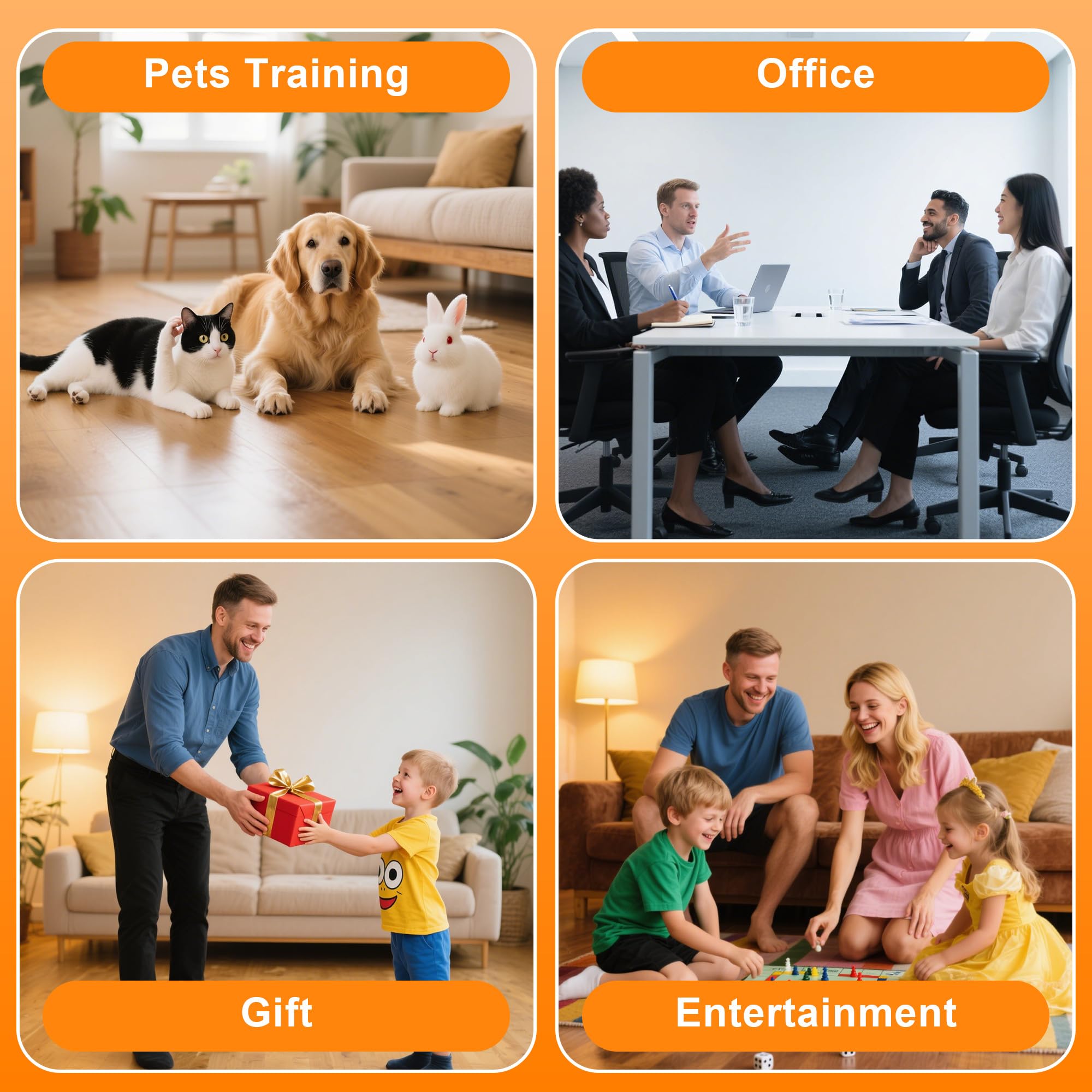 4 Pezzi Buzzer Button con 30 Secondi di Registrazione e Riproduzione Buzzer con Funzione di Registrazione Pulsanti per Cani per Allenamento e Giochi per Animali Domestici (4)
