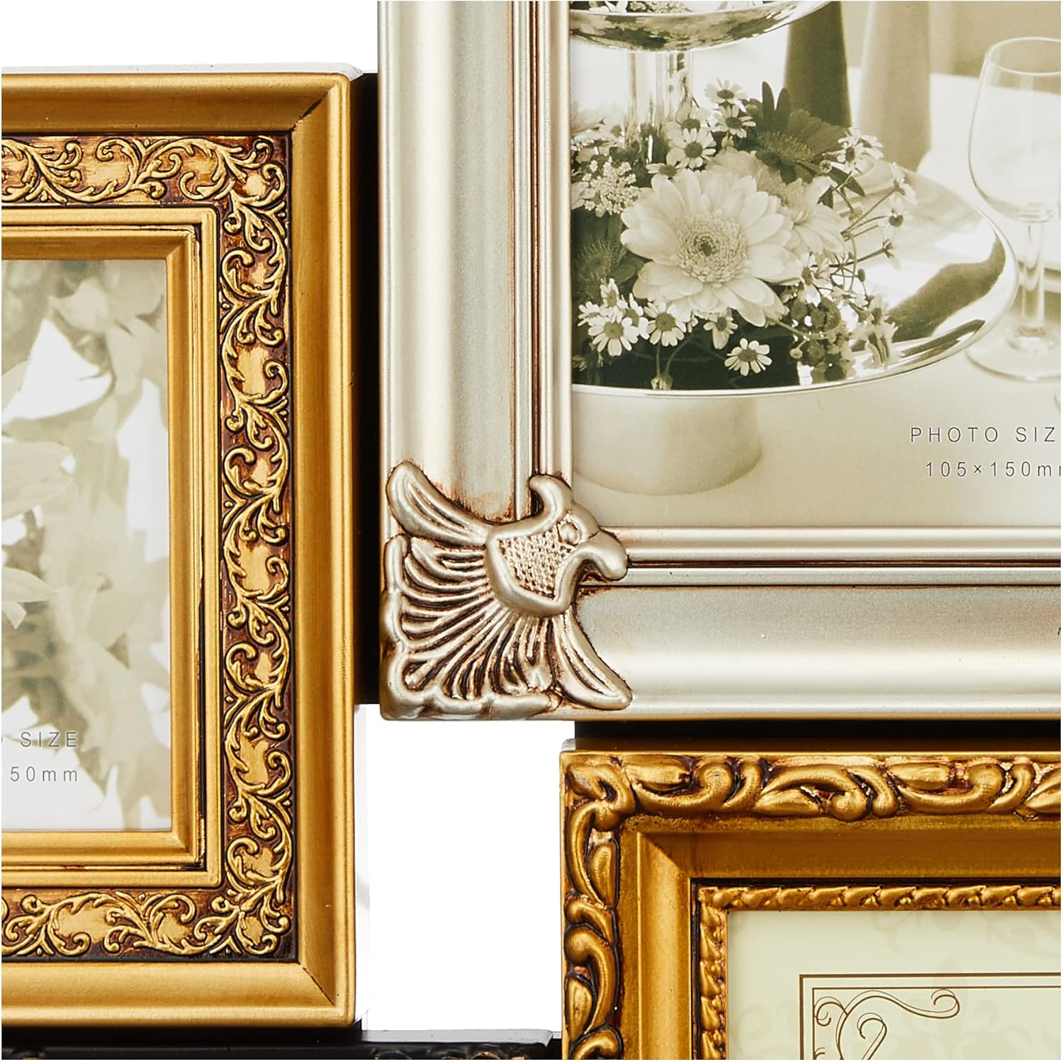 Yupawa Picture Frame, Photo Frame Gold Mix (External Dimensions) W57.5 × H35.5 D3.5cm
