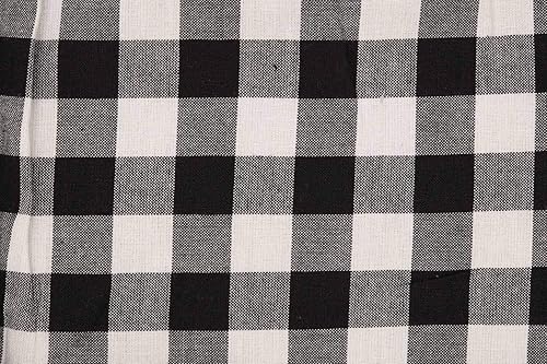 Miniatura 3 de Falda de cama individual negra a cuadros vintage 39x76x16