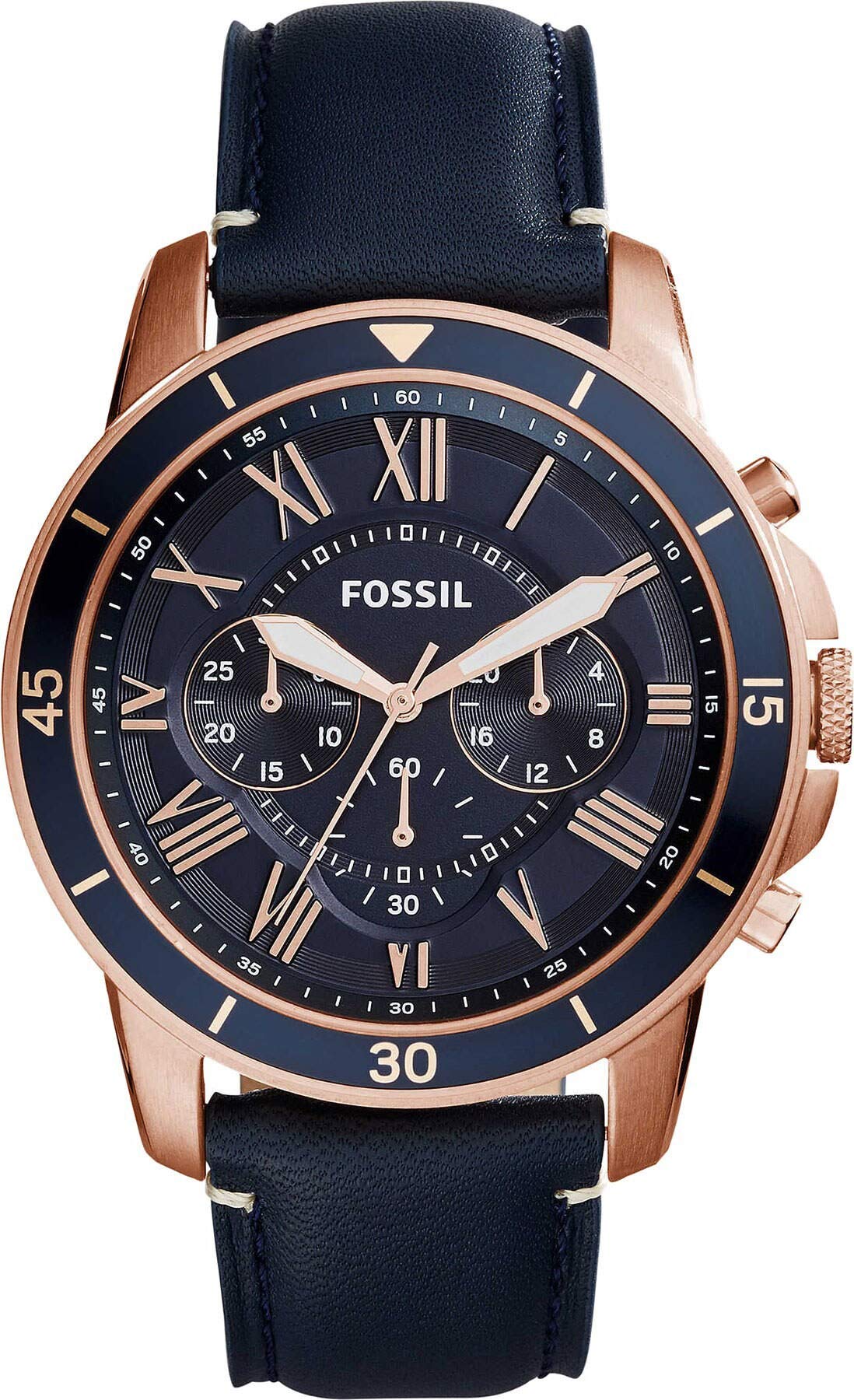 Fossil Leather Analogue Mens Watch (Blue Dial Blue Colored Strap) (B0793HN47P) Amazon Price History, Amazon Price Tracker