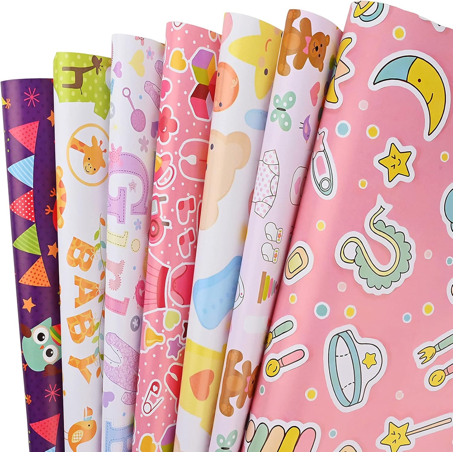 14 Sheets 28 * 20 Inches Baby Shower Wrapping Paper, Baby