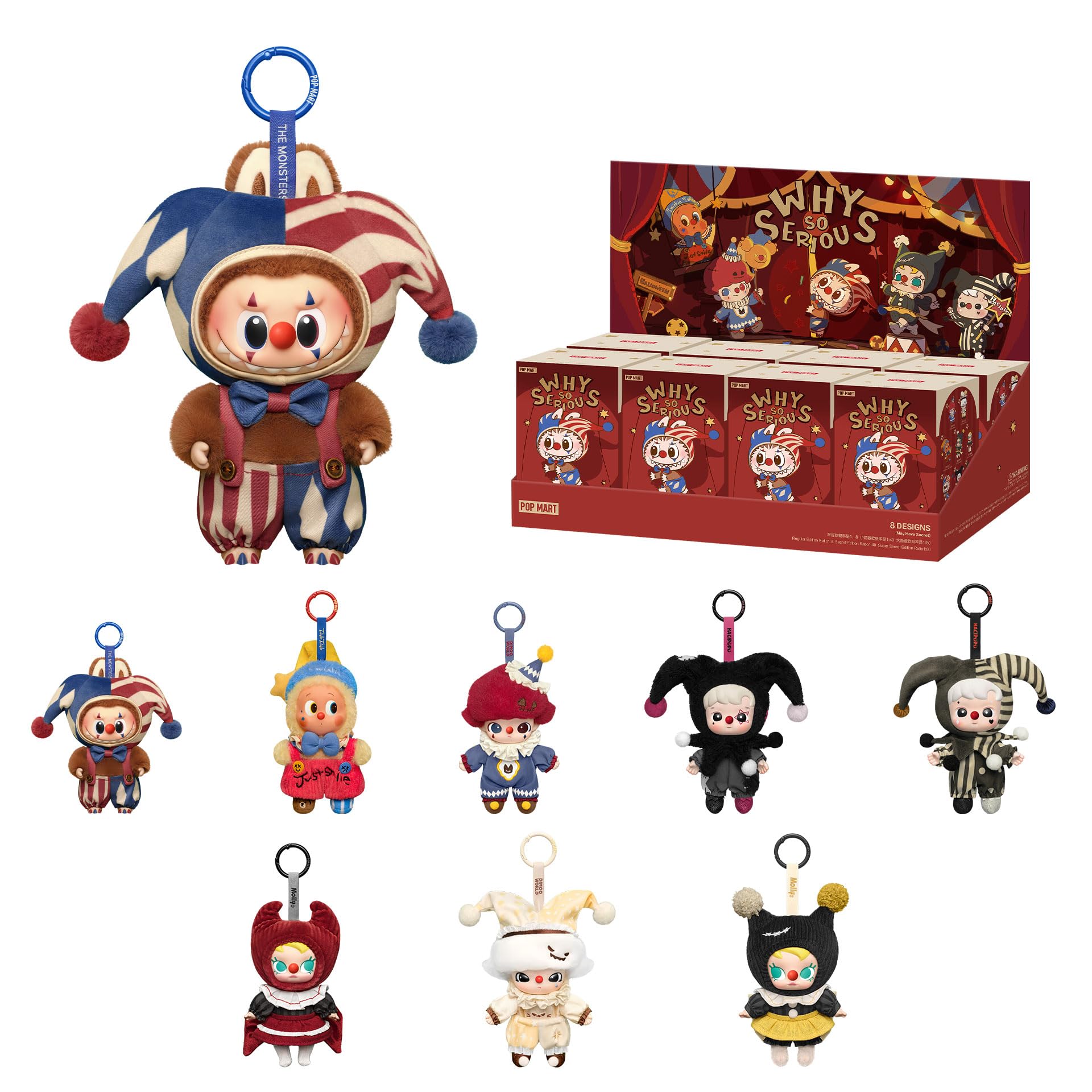 【スーパーシークレット】POP MART WHY SO SERIOUS ラブブ Amazon.com: POP MART WHY SO SERIOUS Series Plush Doll Pendant
