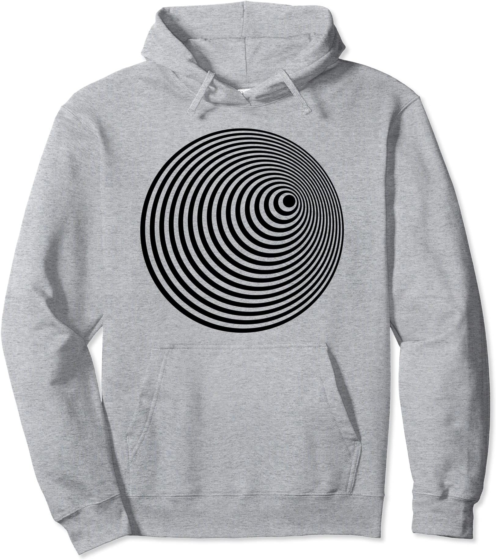 Optical Illusion Magic Graphic Innie Outie Pullover Hoodie