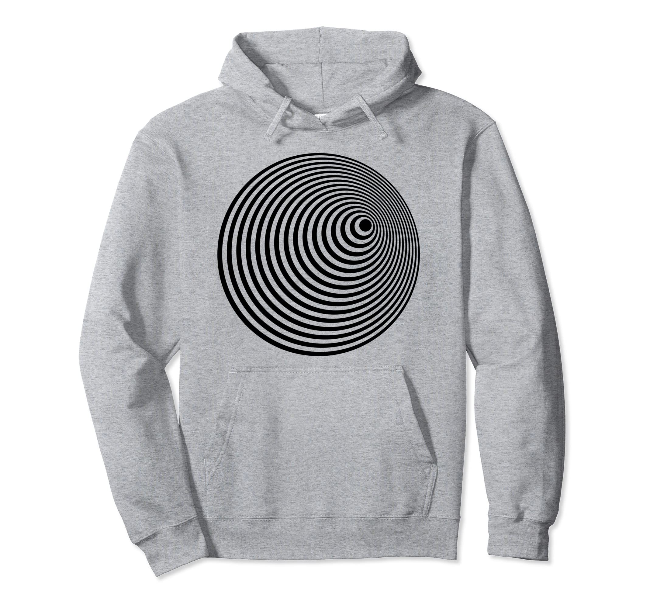 Optical Illusion Magic Graphic Innie Outie Pullover Hoodie