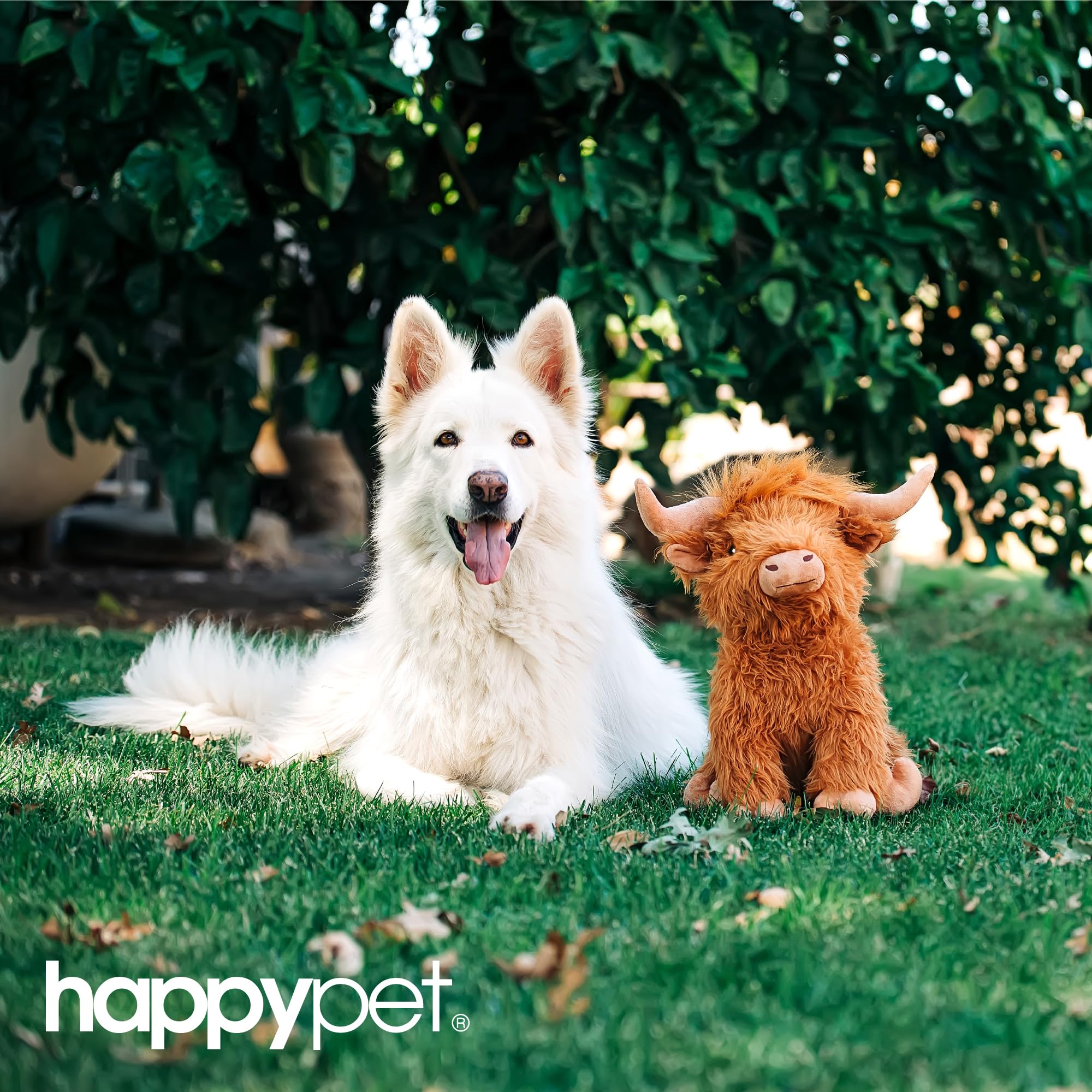happypet Vache des Highlands Jumbo Jouet en Peluche pour Chien – Personnage en Peluche Super Doux, agréable pour Les Animaux de Compagnie, Compagnon Confortable