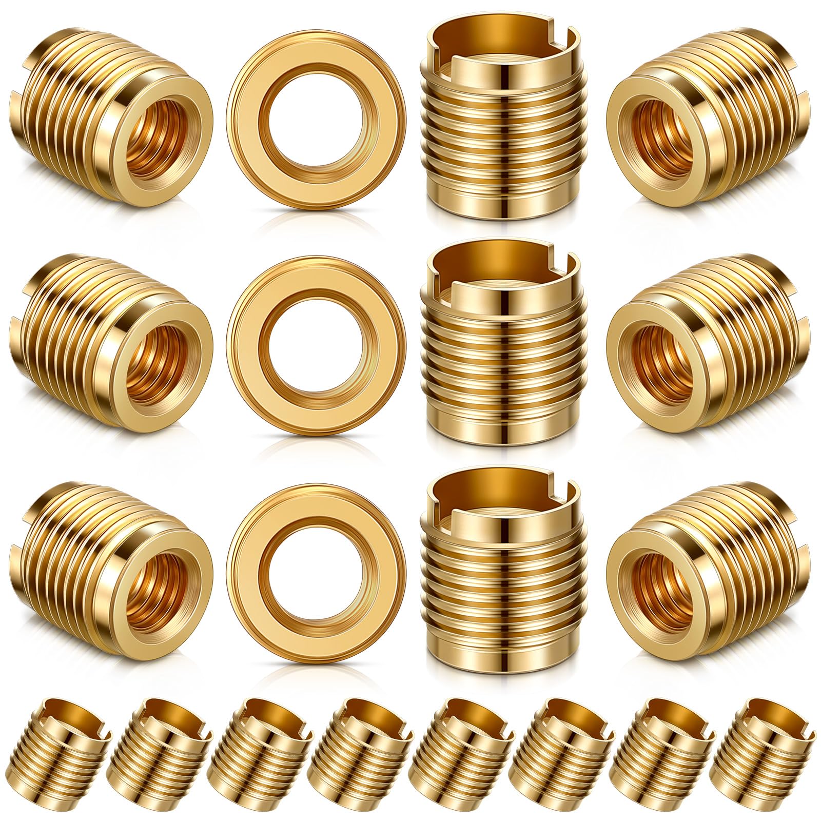 Brass Threaded Inserts - 20 Pack for Woodworking -1