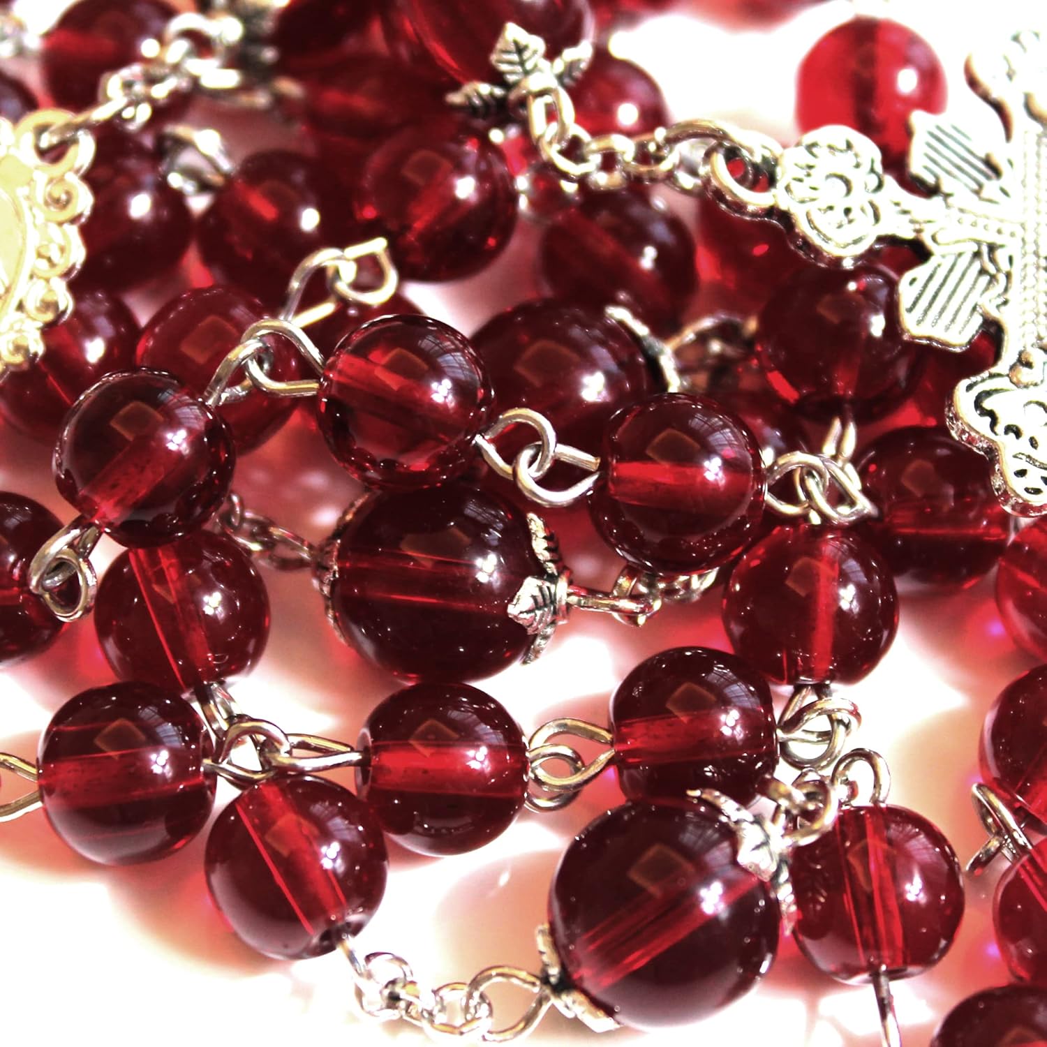 Rosary Beads Chaplet GT Artificial Crystal Glass Rosery Cross Catholic gifts - Image 3