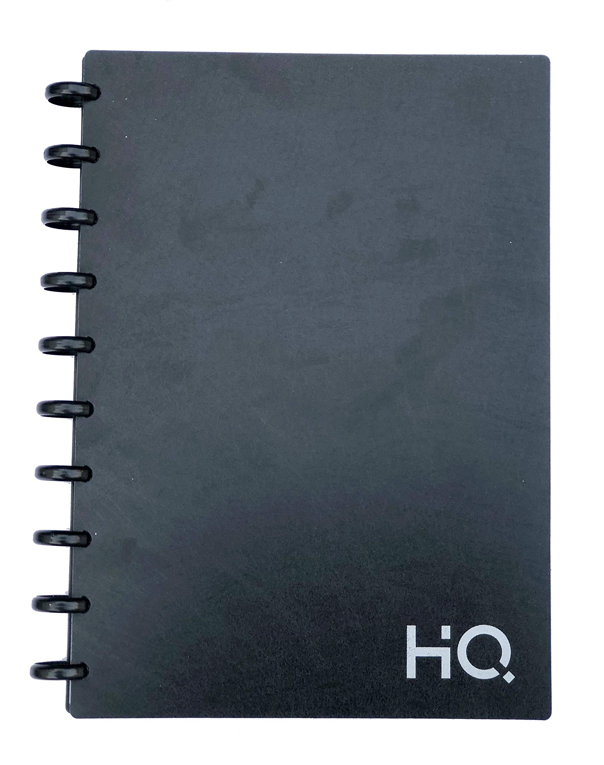 Navneet YOUVA HQ | Black EZEE Disc Notebook for Personal and Office Use | Single Line | B5 Size - 25 cm x 17 cm| Black | 120 Pages