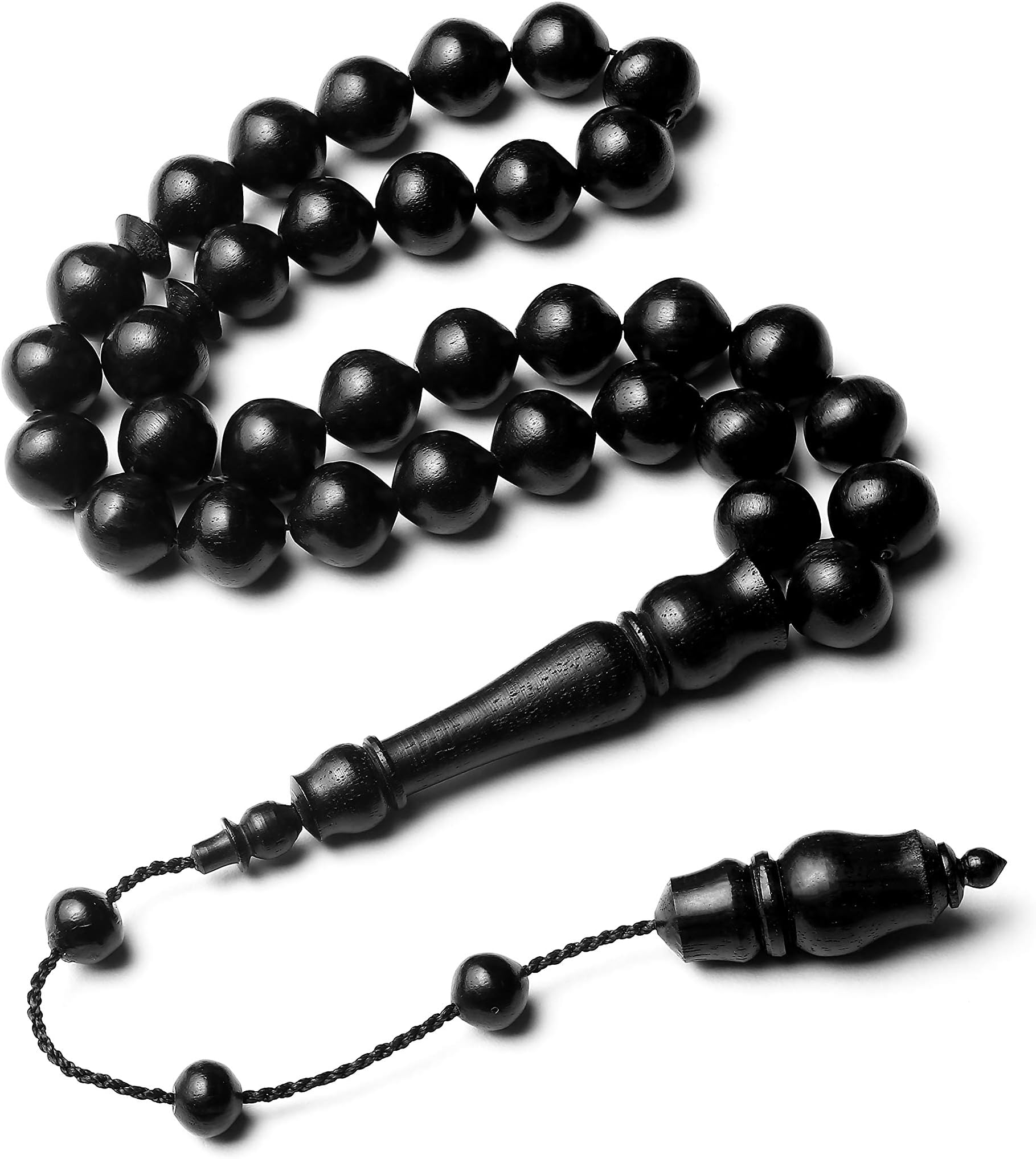 Handcrafted Ebony Islamic Prayer Beads (33 Beads)- INFINITYBEADS by BasmalaBeads- Premium Tesbih- Sibha- Islamic Art