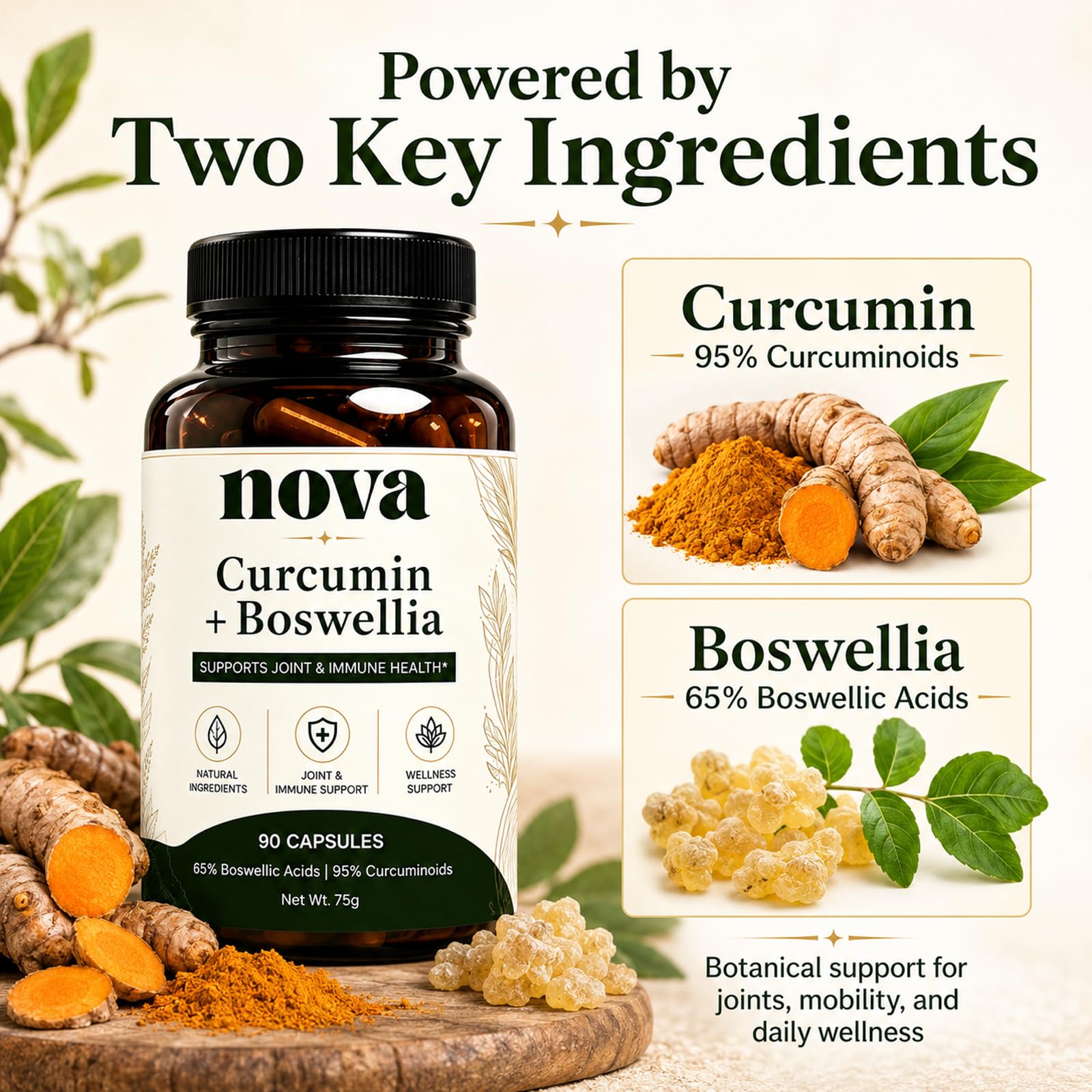 Nova Curcumin Boswellia, 90 Capsules with Black Pepper Extract — Amazon image 6