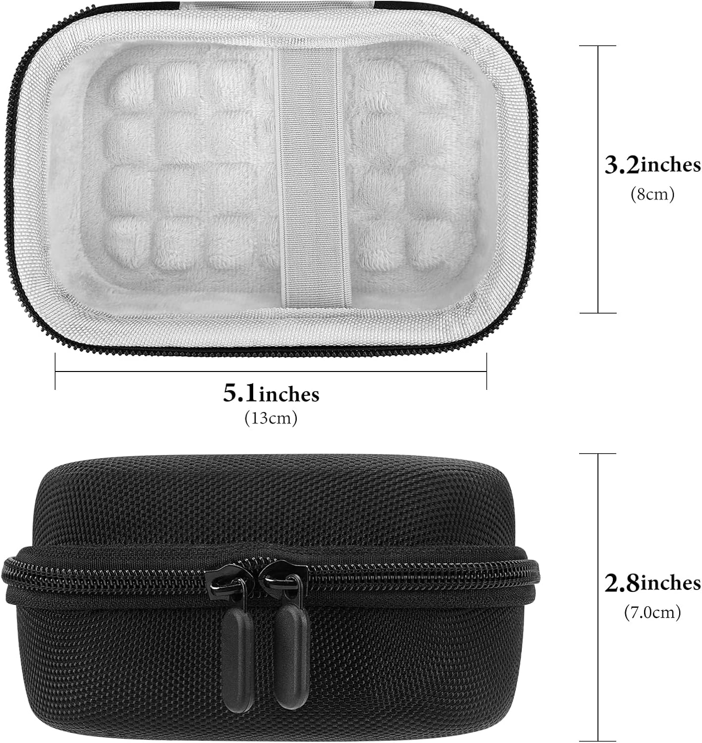 Geekria for Creators Microphone Carrying Case Compatible with DJI Mic 3, Mic 2, Mic Mini, Hollyland Lark MAX 2, Lark MAX Charging Case, Mic Hard Shell Travel Bag with Cable Storage (Black) image 2