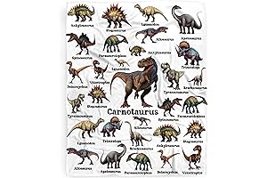 Dinosaur Throw Blankets for Boys | Super Soft Jurassic Dino Blankets for Kids