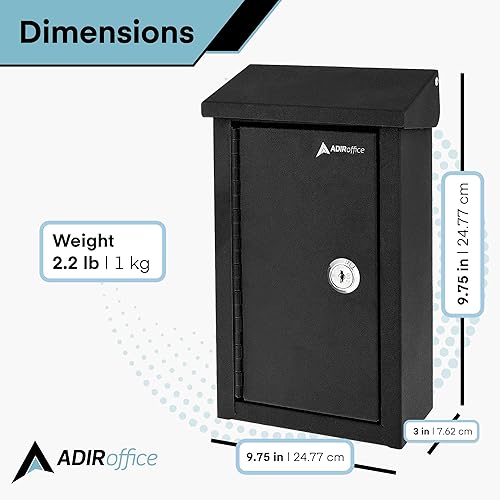 Miniatura 5 de AdirOffice Caja grande para llaves para exteriores, caja de almacenamiento resistente de grado comercial, paquete y paquetes seguros para uso