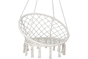 Macrame Hanging Chair Swing: Boho Chic for Indoor and Outdoor Oasis