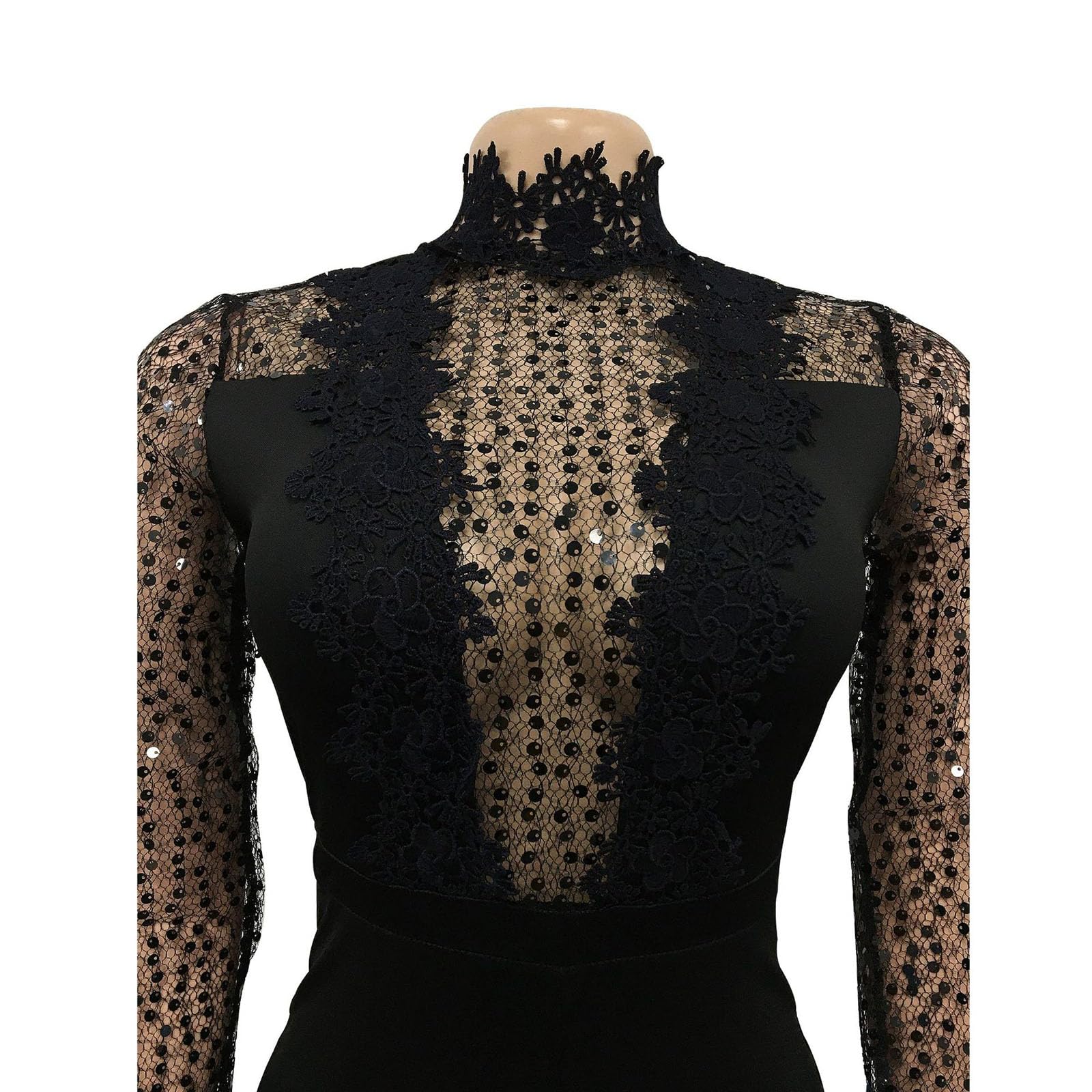 Damski Seksowny Przezroczysty Kombinezon Bodycon Slim Fit Plus Size Modny Kombinezon Klubowy Pajacyki Na Imprezę