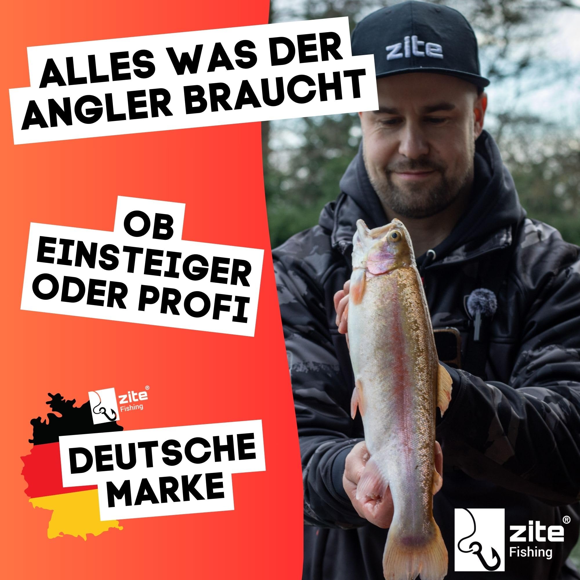 Zite Fishing Wundertüte Forelle XL | Geschenke für Angler - Forellen Überraschungsbox mit Angelzubehör, Kleinteilen & Ködern - Angel Sachen, Angel Geschenk Angel-Mystery-Box Geschenk Angler Wundertüte