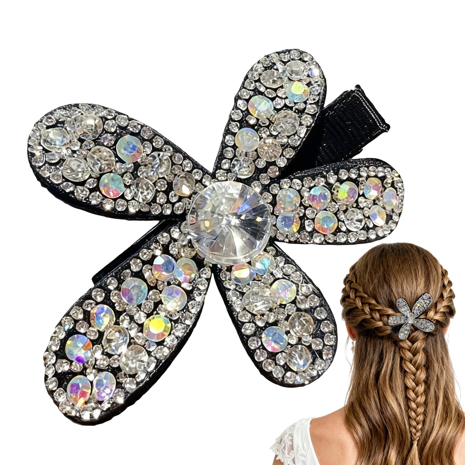 Fermagli Per Capelli Con Strass Mollette Per Capelli Floreali Con Strass 3D