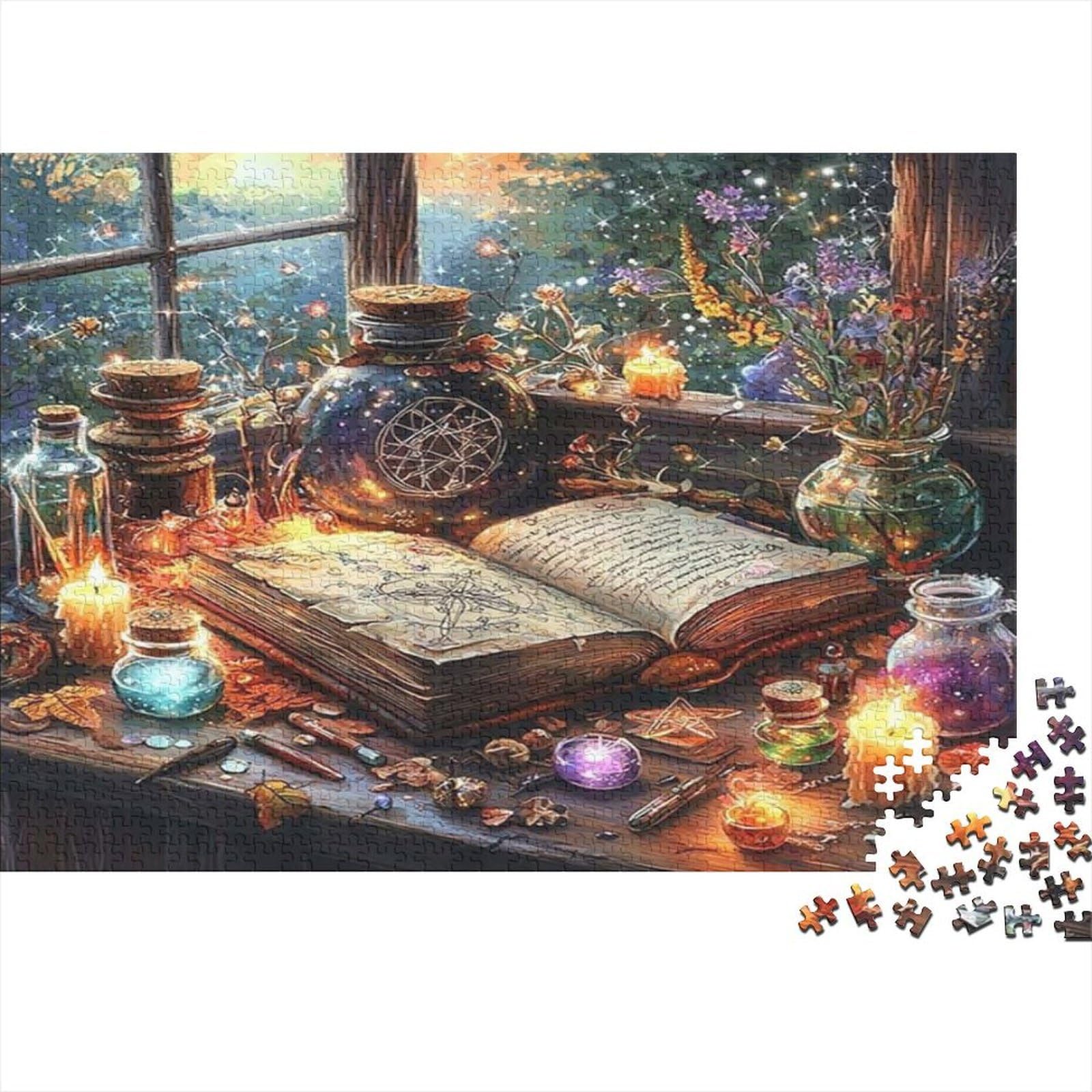 1000 Pieces Magical Study Jigsaw Adult Paper Puzzle Brain Training Paper Puzzle for Home Decor 70x50cm/1000pcs