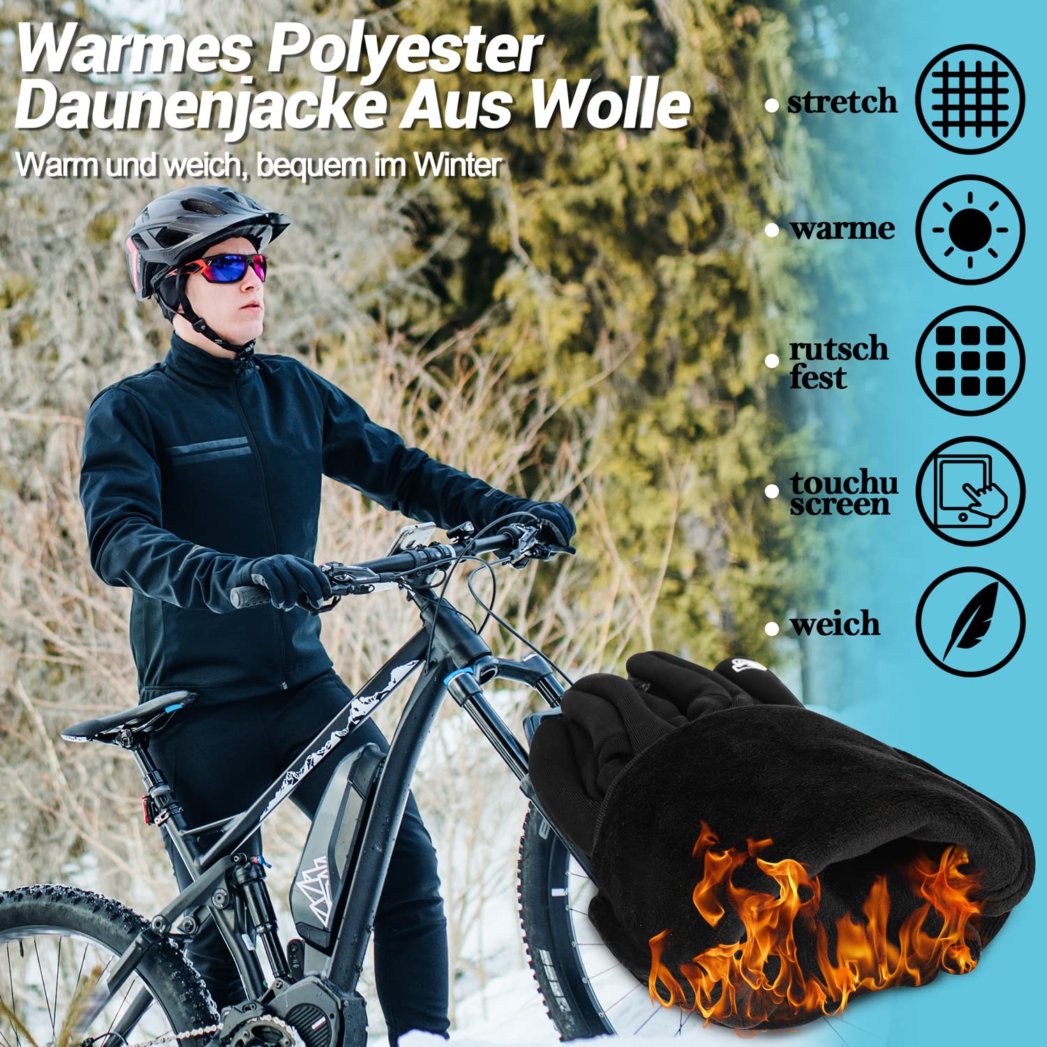 Guanti Invernali Impermeabili Rivmount - Termici, Antivento E Touchscreen - Per Sci, Ciclismo E Sport Invernali