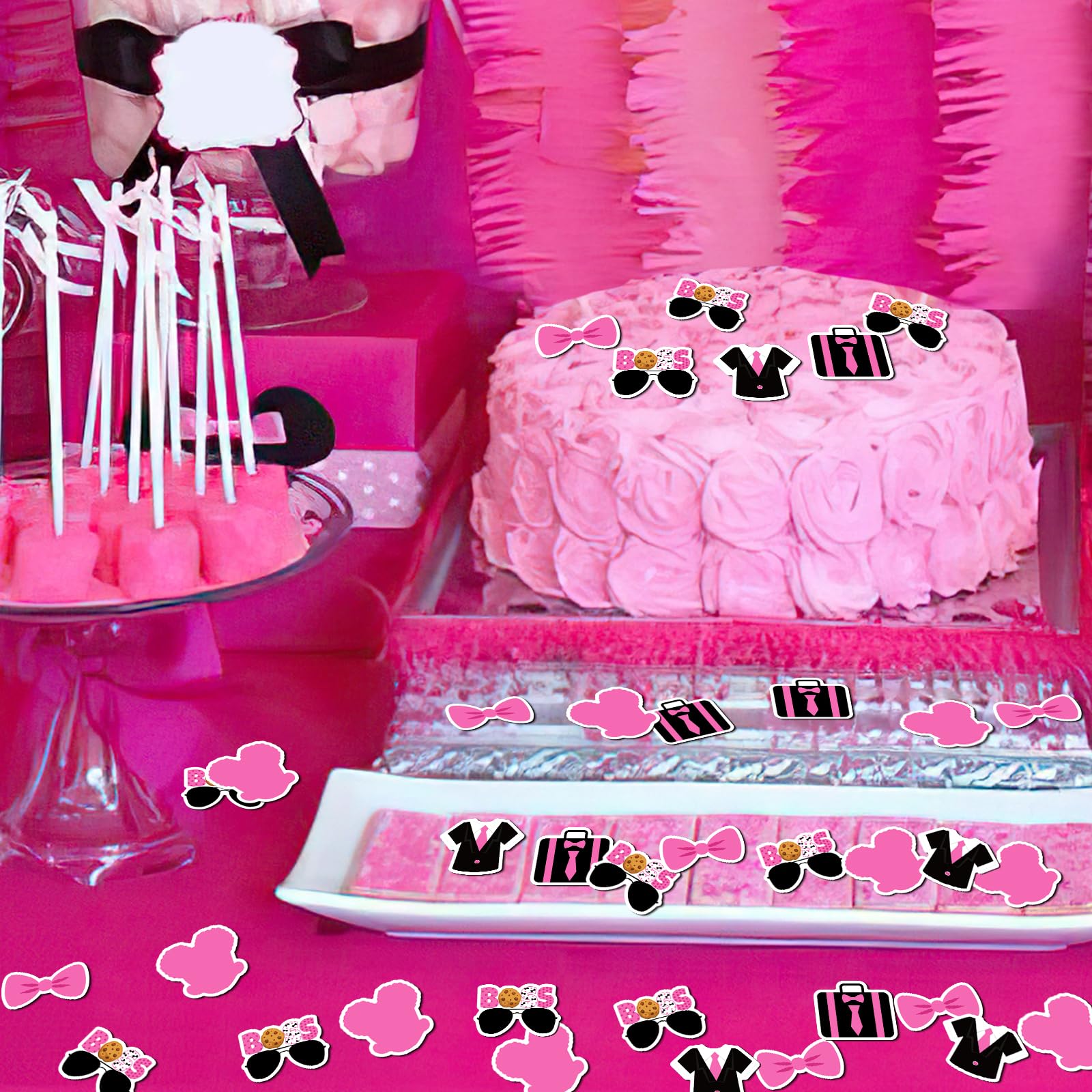 Tischkonfetti für Mädchen, Tischkonfetti für Mädchen, Tischkonfetti, Boss-Thema, Papierstreuung, Geschlechtsoffenbarung, Babyparty, Tischdekoration für Mädchen, 1. Geburtstag, Party, Babyparty,