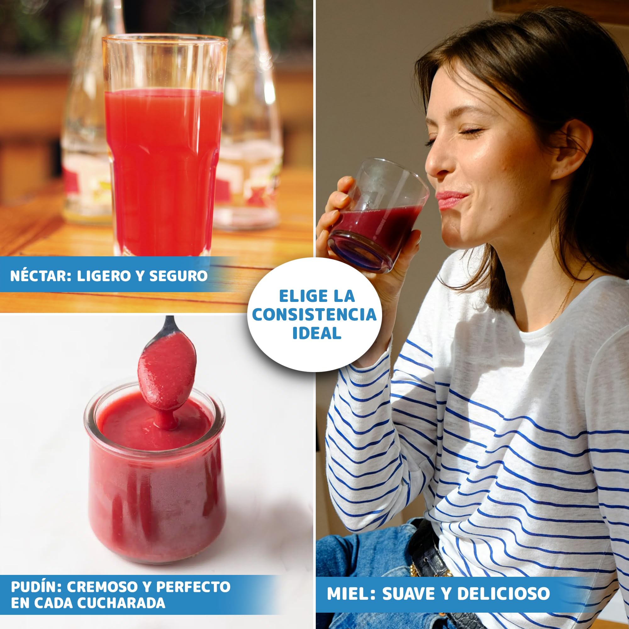 Espesante Claro NM Frutos Rojos 400g - Goma Xantana en Polvo | Para Disfagia y Nutrición Oral, Sin Gluten, Sin Lactosa ni Azúcar, Apto para Diabéticos