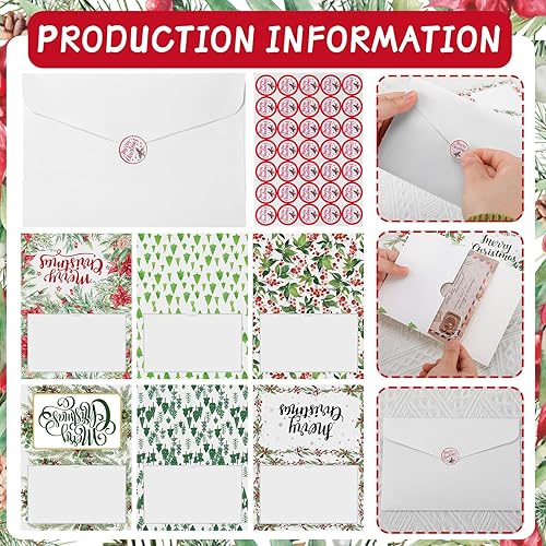 Miniatura 6 de 365 tarjetas de felicitación con marco de fotos de Navidad con sobres blancos, funda de fotos de Navidad, tarjetas de felicitación de Navidad con