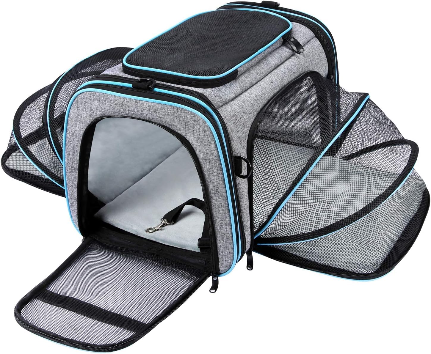 Cage de transport TSA extensible pour réduire le stress des chiens et chats
