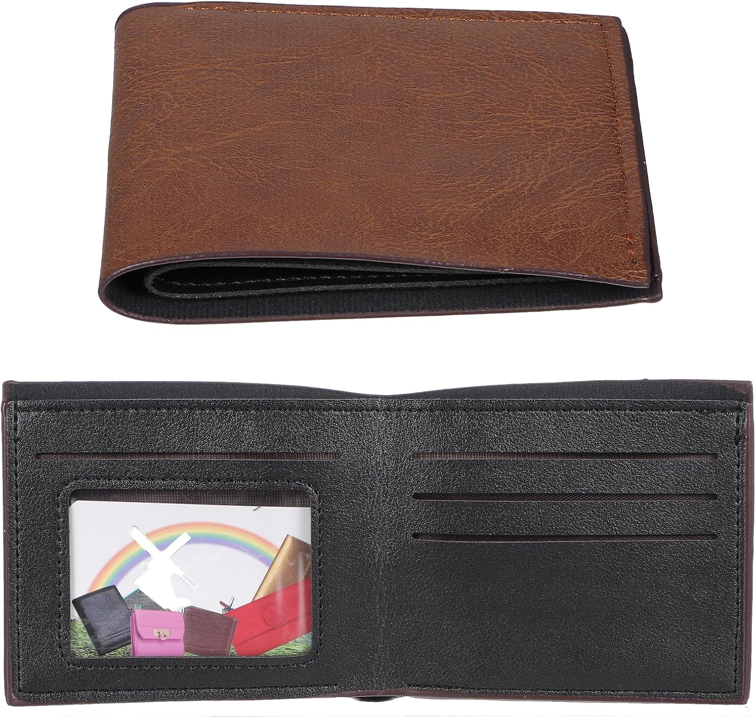 MAQUITA 12 PCS Leather Bifold Wallets for Men,Men’s Wallet Bulk for DIY Engraving,With money clip,card holder - Image 6