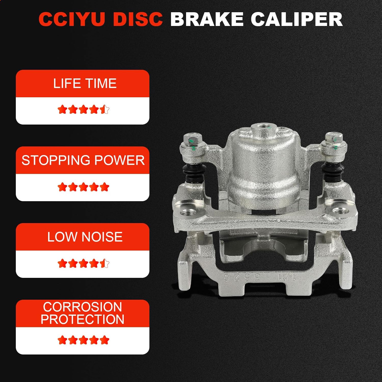 cciyu Rear Right Brake Caliper Assembly w/Bracket 19B6037 For Infiniti 2010-2023,For Nissan 2009-2023