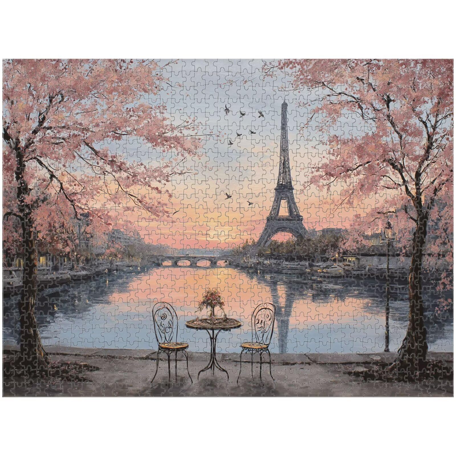 1000 Pezzi Puzzle Adulti - Parigi & Rosa - Decorazione Murale 1T#659