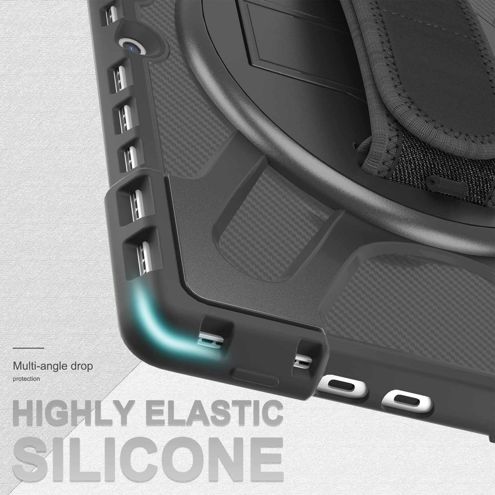Custodia Ibrida Blu Per Microsoft Surface Pro 8 – Girevole 360°, Antiurto E Resistente All'acqua