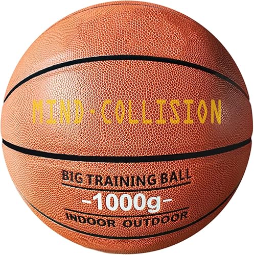 Miniatura 10 de MINDCOLLISION Balón de baloncesto de entrenamiento con peso de gran tamaño, 37 pulgadas, 2.2 libras, desarrolla habilidades esenciales, fuerza de