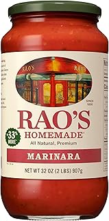 Rao's Homemade Marinara, 32 oz, Tomato Sauce, All Purpose, Keto Friendly Pasta Sauce, Premium Quality, Tomatoes from Italy and Olive Oil
