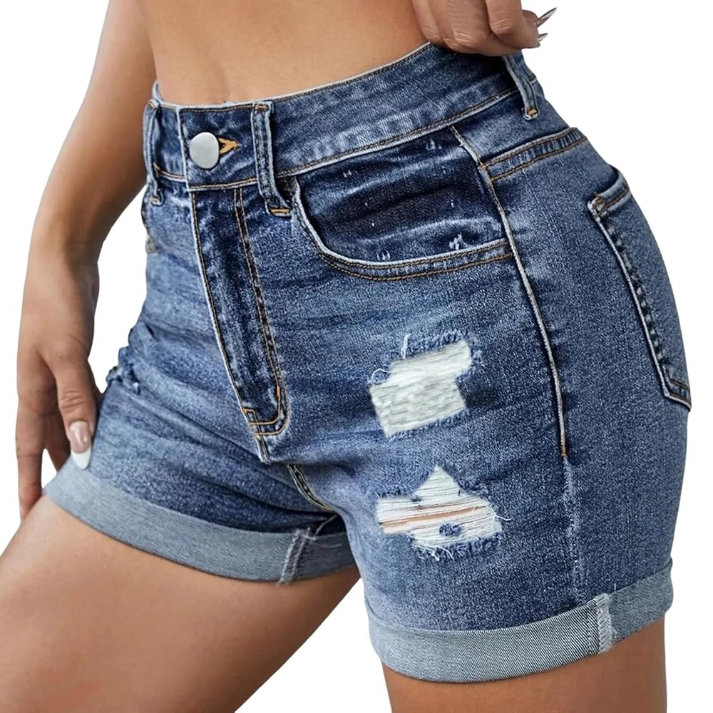 Amazon.com: BoShiNuo Korean Summer Shorts Women Hole High Amazon.com: BoShiNuo Korean Summer Shorts Women Hole High