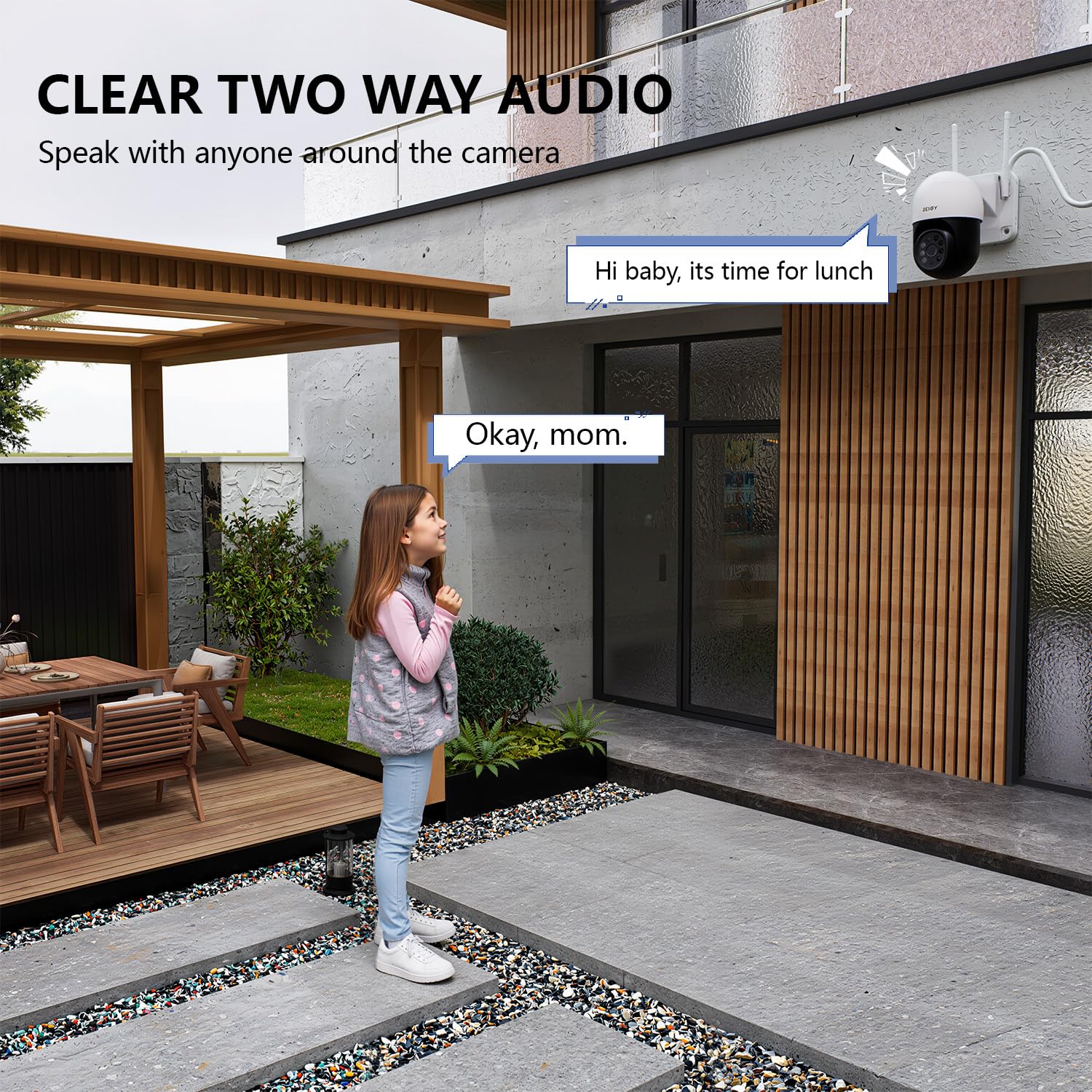 REIGY 5MP Kit Camara de Seguridad WiFi Exterior con Disco Duro 1TB, Sistema Vigilancia IP Interior 4X PT Camara(2880 * 1620p) y 16CH NVR, Visión Nocturna Colorida, Detección Movimiento