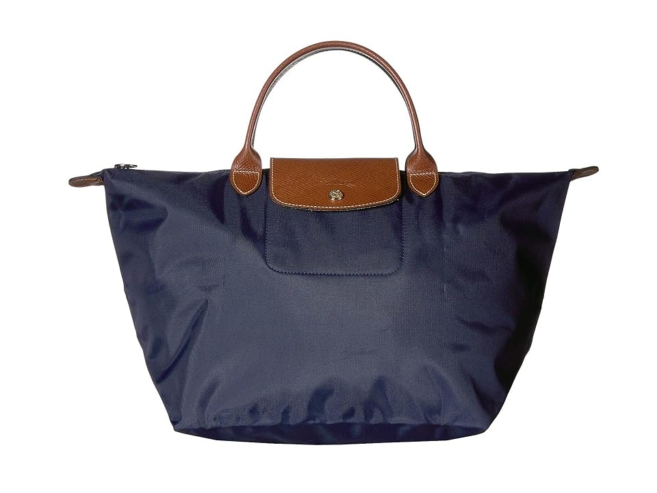 

Longchamp Le Pliage Top-Handle Bag Medium (Navy) Tote Handbags