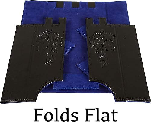 Miniatura 5 de Forged Dice Co. Draco Castle - Bandeja plegable para dados y torre de dados, bandeja plegable para dados DND y torre de bandeja rodante de dados,