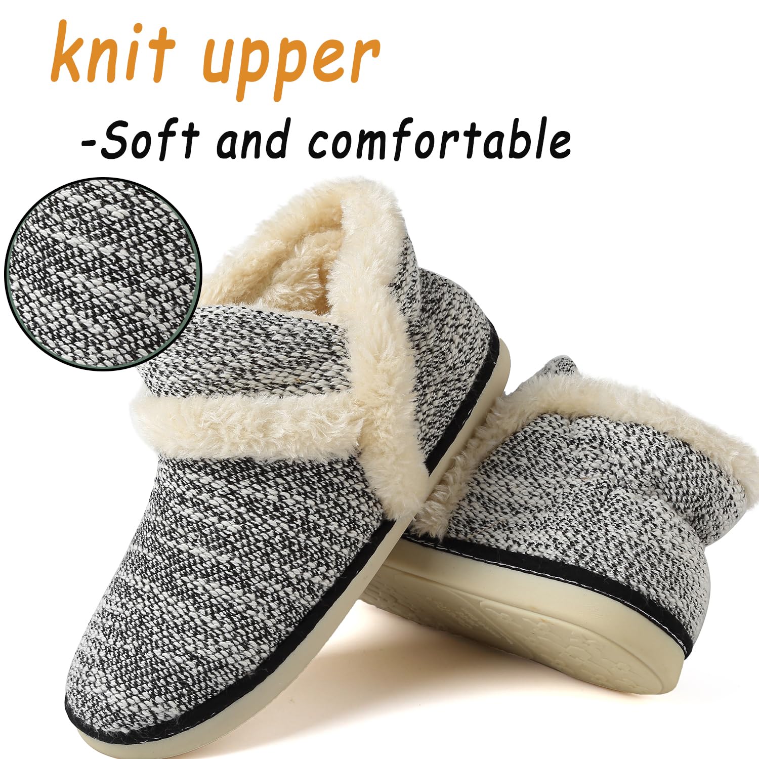 Lvptsh Pantofole da Casa Donna Uomo Invernali Ciabatte Peluche Comode Antiscivolo Stivaletto da Casa Morbido Scarpe Casa Calde Interne Esterno